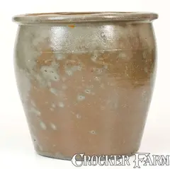 Rare A.L. HISSONG / HUNTINGDON, PA Two-Gallon Stoneware Jar by A.L. Hissong, circa 1881-1885, Stoneware, sold Aug 2022