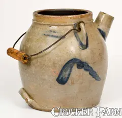 D Ack, Scarce "D Ack / Mooresburg PA" Stoneware Batter Pail, circa 1875, Stoneware