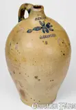P. Cross, Fine P. CROSS / HARTFORD, CT 2 Gal. Stoneware Jug w/ Incised Decoration, circa 1806-1808, Stoneware