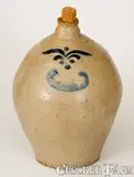 C. Crolius, Fine C. CROLIUS / MANHATTAN-WELLS / NEW-YORK Stoneware Jug w/ Incised Decoration, early 19th century, Stoneware