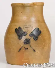 Brown Brother, Rare Two-Gallon BROWN BROTHER / HUNTINGTON, Long Island Stoneware Pitcher, circa 1870-1885, Stoneware