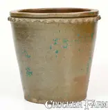 J. Eberly & Bro, Rare J. EBERLY & BRO. / STRASBURG, VA Stoneware Flowerpot w/ Crimped Rim, circa 1885, Stoneware