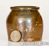 Gar, Unusual GAR / Buckingham Post No. 12 Miniature Stoneware Jar, 1883, Stoneware