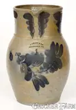 J. Swank & Co., Rare J. SWANK & CO. / JOHNSTOWN, PA Stoneware Pitcher, circa 1870, Stoneware
