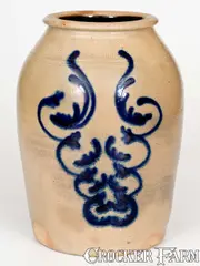 Fine T.H. WILLSON & CO. / HARRISBURG, PA Stoneware Jar by T.H. Willson & Co., circa 1852-1855, Stoneware, sold Aug 2022