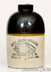 Ont, Stoneware Advertising Jug for Salad Dressing, Windsor, ONT / Detroit, MI, early 20th century, Stoneware