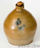 H. Weston, Extremely Rare H. WESTON / ELLENVILLE Stoneware Jug, circa 1829, circa 1829, Stoneware