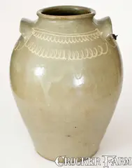 Winthrop Chandler, Fine and Rare CHANDLER / MAKER (Thomas Chandler, Edgefield District, SC) Seven-Gallon Stoneware Jar, circa 1850, Stoneware