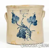 M. Woodruff, M. WOODRUFF / CORTLAND, New York Four-Gallon Stoneware Crock