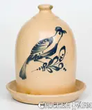 J.S. Taft & Co., Very Rare J.S. TAFT & CO. / KEENE, NH Two-Gallon Stoneware Chicken Waterer w/ Bird Decoration, circa 1875, Stoneware