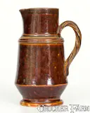 W.A. Macquoid & Co., Extremely Rare W.A. MACQUOID & CO. / N.Y. (Manhattan) Rockingham-Glazed Pitcher, circa 1870, circa 1870, Rockinghamware