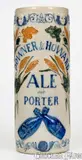 Downer & Howard, Outstanding Whites Utica Molded Three-Color Stoneware Vase: DOWNER & HOWARD / ALE AND PORTER (Erie, PA), circa 1890, Stoneware