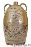 William Henry Holmes, Exceptional Five-Gallon Double-Handled Jug w/ Eagle Motif by James Hamilton for W.H. HOLMES / RYE WHISKEY (Pittsburgh), circa 1875, Stoneware