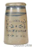 A. Conrad, A. CONRAD. / SHINNSTON / W VA. Stoneware Canning Jar, circa 1885, Stoneware