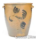 J. Swank & Co., Scarce J. SWANK & CO. / JOHNSTOWN, PA Three-Gallon Stoneware Jar w/ Cobalt Floral Decoration