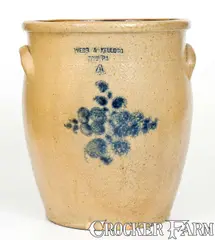 Webb & Kellogg, Extremely Rare WEBB & KELLOGG / ERIE, PA Stoneware Jar, circa 1861-64, circa 1861-64, Stoneware