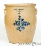 Webb & Kellogg, Extremely Rare WEBB & KELLOGG / ERIE, PA Stoneware Jar, circa 1861-64, circa 1861-64, Stoneware