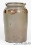 H. Glazier, Scarce H. GLAZIER. / HUNTINGDON, PA Manganese-Decorated Stoneware Jar, c1831-54, c1831-54, Stoneware