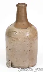 Henry Glazier, Rare HENRY GLAZIER. / HUNTINGDON, PA Salt-Glazed Stoneware Bottle, circa 1831, circa 1831, Salt-glazed stoneware
