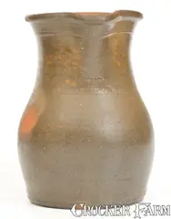 W.H. Thomas, Rare W.H. THOMAS. / HUNTINGDON, PA Stoneware Pitcher, circa 1875, Stoneware