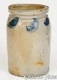 One-Gallon JOHN BELL / WAYNESBORO Cobalt-Decorated Stoneware Jar by John Bell, circa 1850-1880, Stoneware, sold Apr 2022