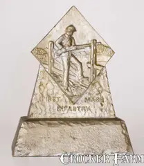 Speese & Son, Rare SPEESE & SON / GETTYSBURG, PA Redware Civil War Monument for First Massachusetts Infantry, 1863, Redware