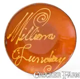 William, Norwalk, Connecticut Redware Charger w/ "William / Lunday" Inscription, second quarter 19th century, Redware