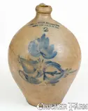 P. Mugler & Co., P. MUGLER & CO. / BUFFALO. N Y. Two-Gallon Stoneware Jug w/ Large Cobalt Floral Decoration, circa 1848-1852, Stoneware