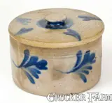R.C.R, Half-Gallon R.C.R. / PHILA. (Richard C. Remmey / Philadelphia) Stoneware Butter Crock w/ Lid, circa 1880, Stoneware