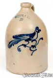 J. Norton & Co., J. NORTON & CO. / BENNINGTON, VT Stoneware Bird Jug, circa 1860, Stoneware
