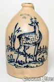 J. & E. Norton, Exceptional 4 Gal. J. & E. NORTON / BENNINGTON, VT Stoneware Jug w/ Outstanding Standing Deer Decoration, circa 1855, Stoneware