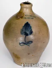 Captain John Norton, Rare BENNINGTON / FACTORY Stoneware Jug (Captain John Norton), early 19th century, Stoneware