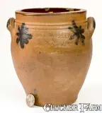 C. Crolius, Fine Half-Gallon C. CROLIUS / NEW-YORK Stoneware Jar w/ Cobalt Star Decoration, c1820, c1820, Stoneware