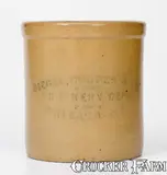 Cooper & Co., Rare SIEGEL, COOPER & CO. / CROCKERY DEPT. / CHICAGO, ILL. Stoneware Crock att. Red Wing, late 19th century, Stoneware