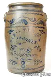 Hamilton & Jones, Eight-Gallon HAMILTON & JONES / GREENSBORO / PA Stoneware Jar w/ Elaborate Decoration
