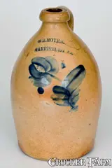 Wm. Moyer, WM. MOYER / HARRISBURG, PA Stoneware Jug, 1858-1861, 1858-1861, Stoneware