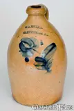 Wm. Moyer, WM. MOYER / HARRISBURG, PA Stoneware Jug, 1858-1861, 1858-1861, Stoneware