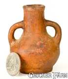 Carl Roberts, Extremely Rare "Carl Roberts / Washington, Iowa / March 11, 1895" Miniature Vase, 1895, Redware