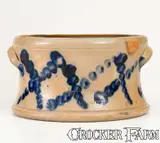 Cowden & Wilcox, Scarce COWDEN & WILCOX / HARRISBURG, Pennsylvania Stoneware Spittoon w/ Elaborate Decoration