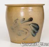 Cowden & Wilcox, Rare COWDEN & WILCOX / HARRISBURG, PA Stoneware Apple Butter Jar, circa 1865, Stoneware