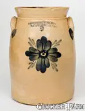 Cowden & Wilcox, COWDEN & WILCOX / HARRISBURG, PA Stoneware Jar w/ Floral Decoration, circa 1865, Stoneware
