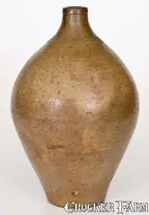 Charlestown, One-Gallon CHARLESTOWN / Boston Stoneware Jug w/ Impressed Eagle-on-Cannon Motif, early 19th century, early 19th century, Stoneware