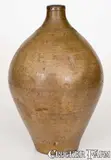 Charlestown, One-Gallon CHARLESTOWN / Boston Stoneware Jug w/ Impressed Eagle-on-Cannon Motif, early 19th century, early 19th century, Stoneware