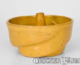 John Bell, JOHN BELL / WAYNESBORO Glazed Redware Cake Mold w/ Yellow Coloration
