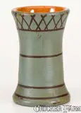 John W. Bell, Rare Cold-Painted JOHN W. BELL / Waynesboro, Pa. Redware Vase