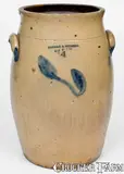 Farrar & Stearns, Scarce FARRAR & STEARNS / FAIRFAX, Vermont Stoneware Churn, mid 19th century, Stoneware