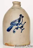 F. B. Norton & Co, 2 Gal. F. B. NORTON & CO. / WORCESTER, MASS. Stoneware Jug w/ Bird Decoration