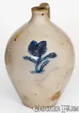 L. Norton, Rare L. NORTON / BENNINGTON Stoneware Jug w/ Incised Floral Decoration, circa 1828-1833, Stoneware