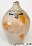 David Morgan, Exceedingly Rare and Important DAVID MORGAN / NEW YORK Stoneware Jug w/ Incised Decoration, circa 1800, Stoneware