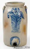 Keesee & Parr, Extremely Rare KEESEE & PARR / RICHMOND, VIRGINIA Stoneware Water Cooler, circa 1860, Stoneware